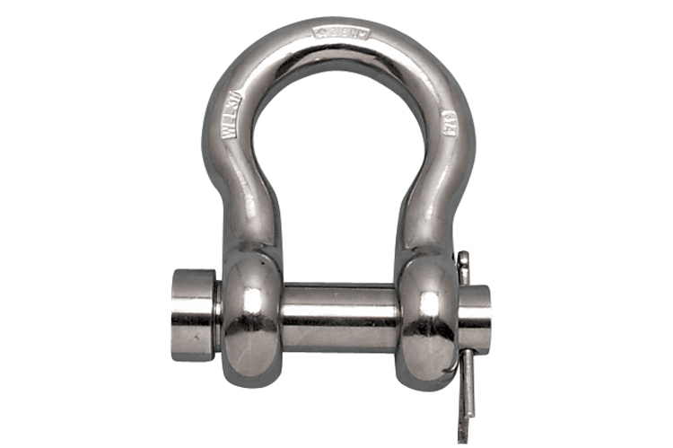 Stainless Steel US Round Pin Anchor Shackle, S0116-RP07-US, S0116-RP08-US, S0116-RP10-US, S0116-RP12-US, S0116-RP13-US, S0116-RP16-US, S0116-RP20-US, S0116-RP22-US, S0116-RP25-US, S0116-RP32-US